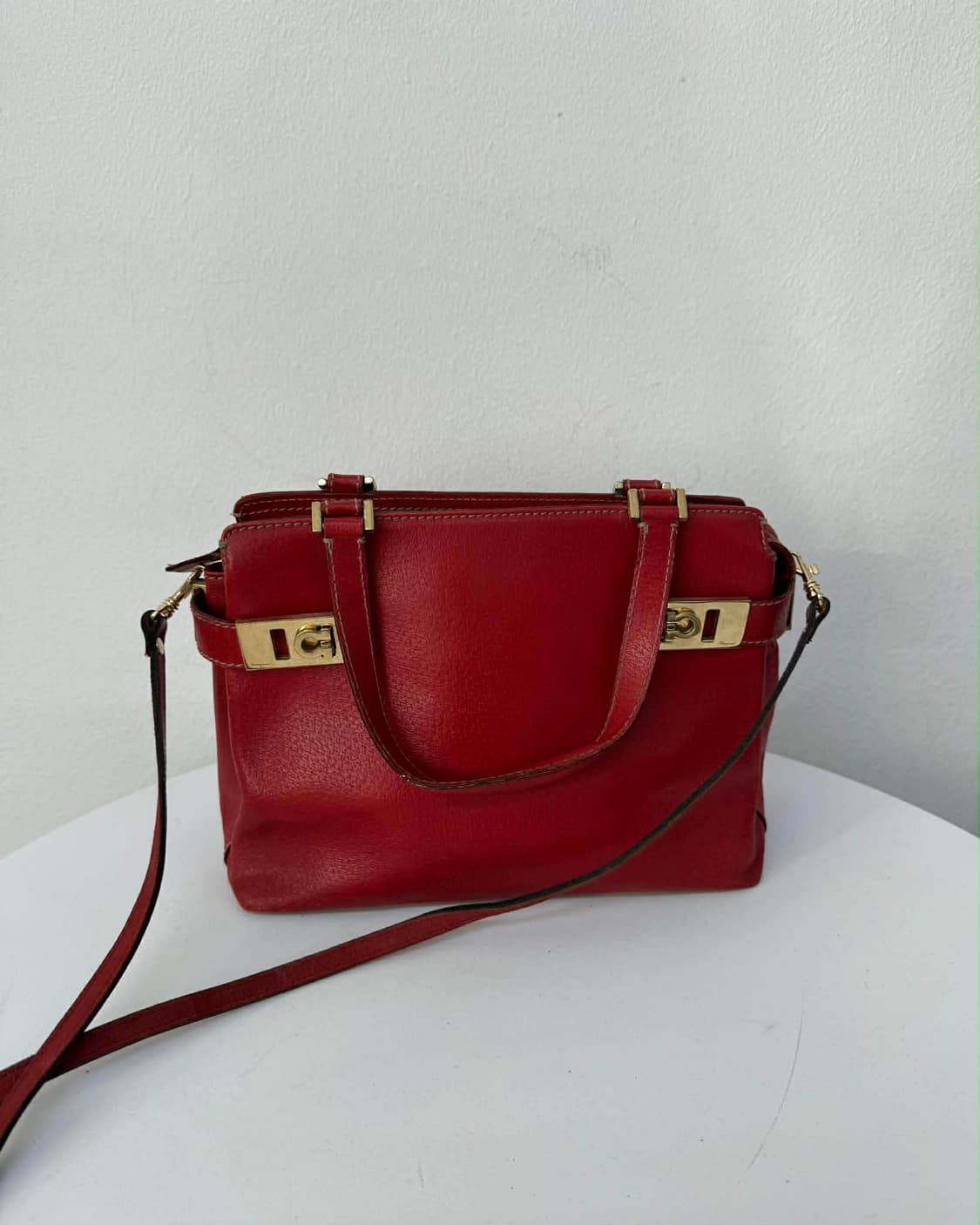 살바토레 페라가모 레드 가죽 투웨이 토트백 크로스백 상품이미지1
