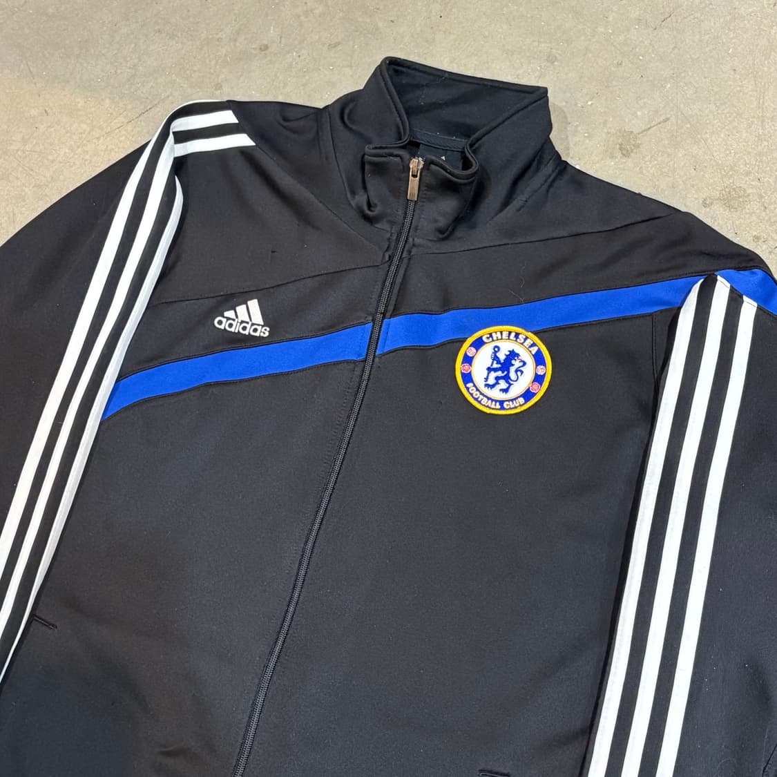 110 아디다스 첼시 블루 파이핑 블랙 트랙탑  상품이미지1