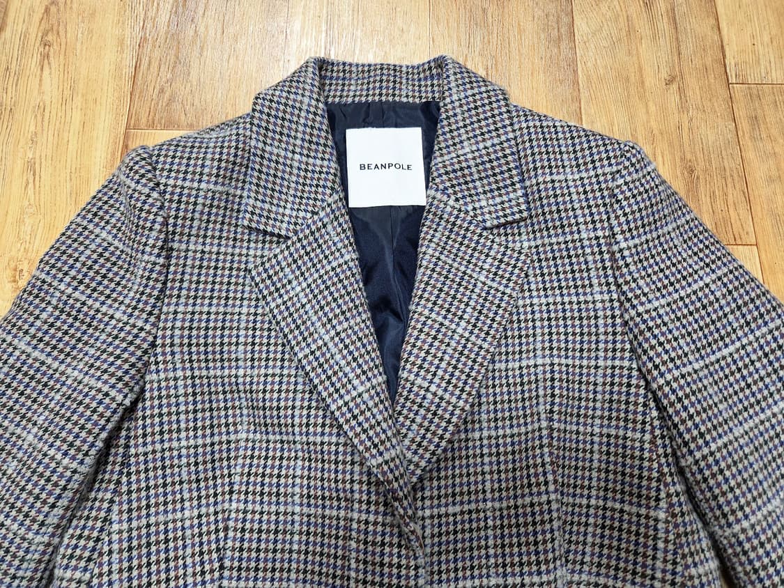 빈폴레이디스(BEANPOLE) 블루 팬시 하운드투스 싱글코트 55 상품이미지6