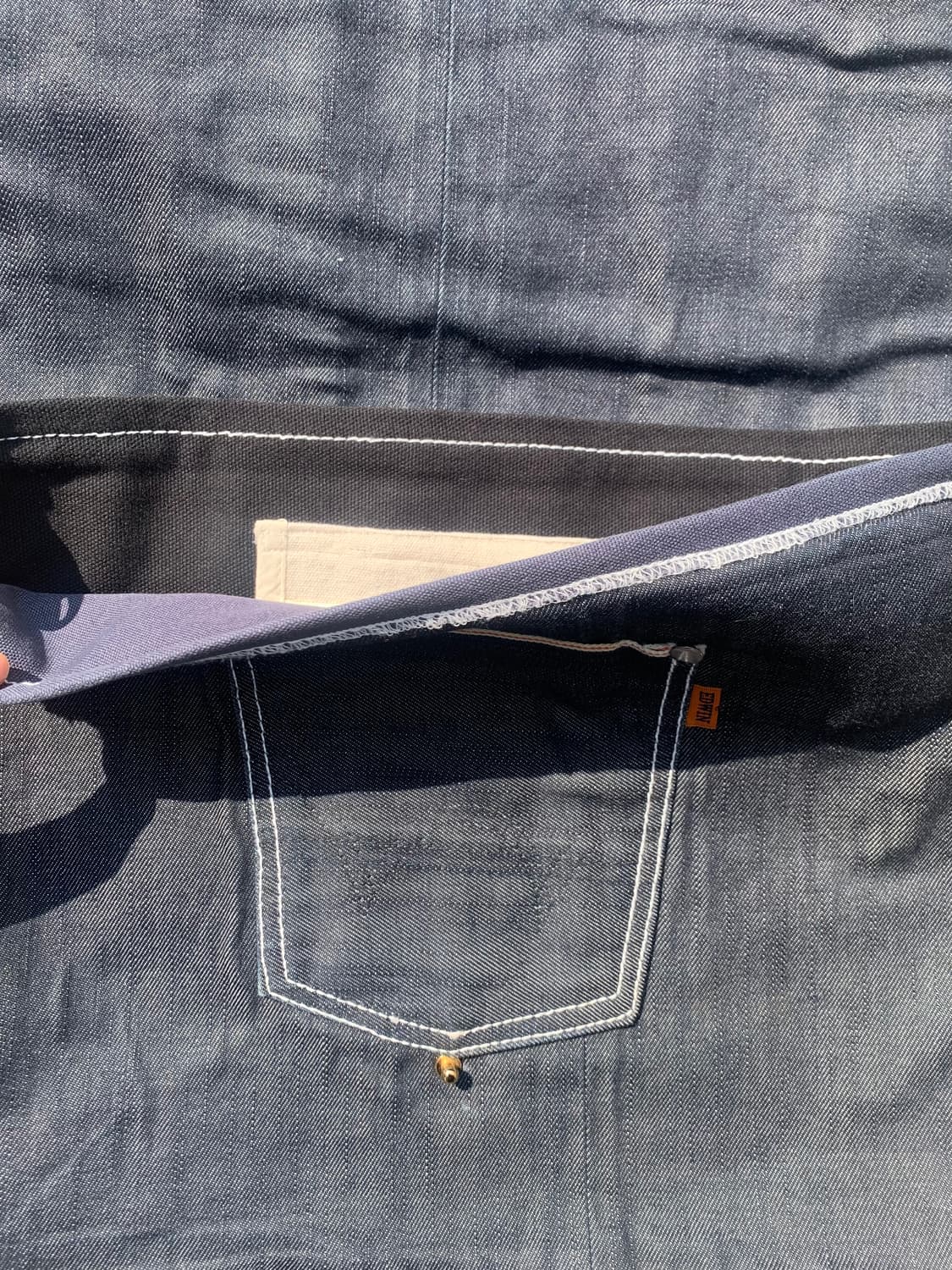 빈티지 데님패치 리워크 메신저 백 상품이미지4