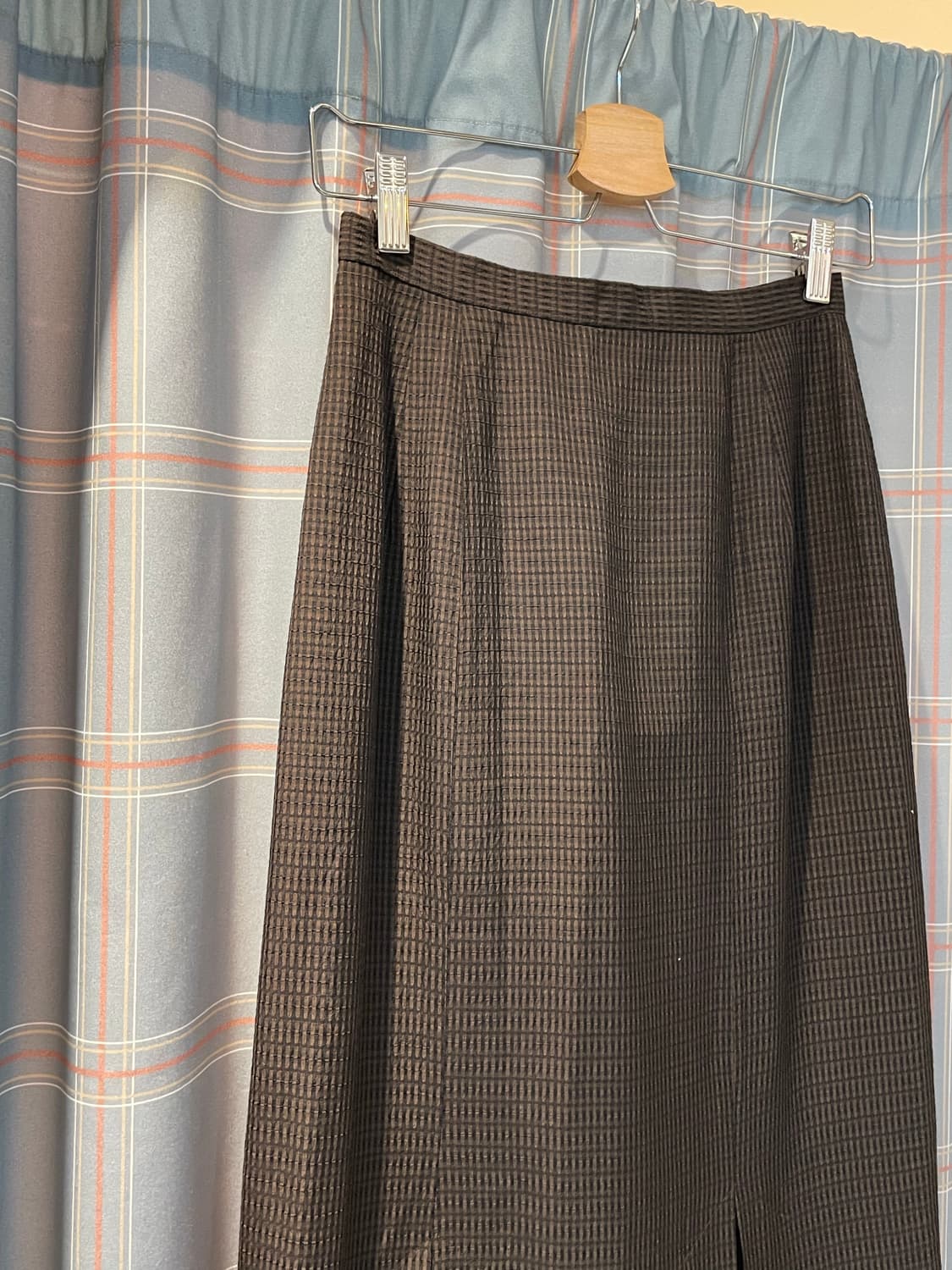 일본빈티지 밑단핀턱 패턴스커트 상품이미지4