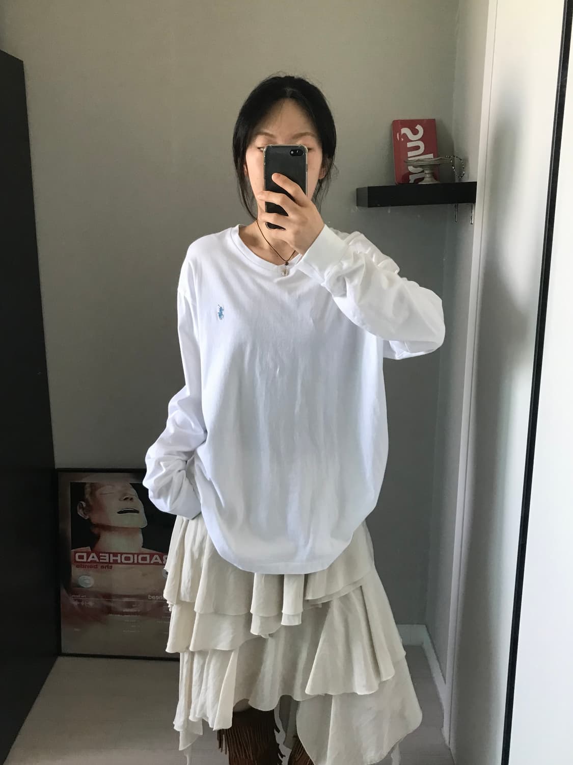 폴로 랄프로렌 포니로고 화이트 롱슬리브티 상품이미지4