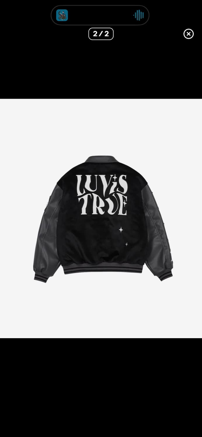 러브이즈트루 바시티 자켓 차콜 상품이미지2