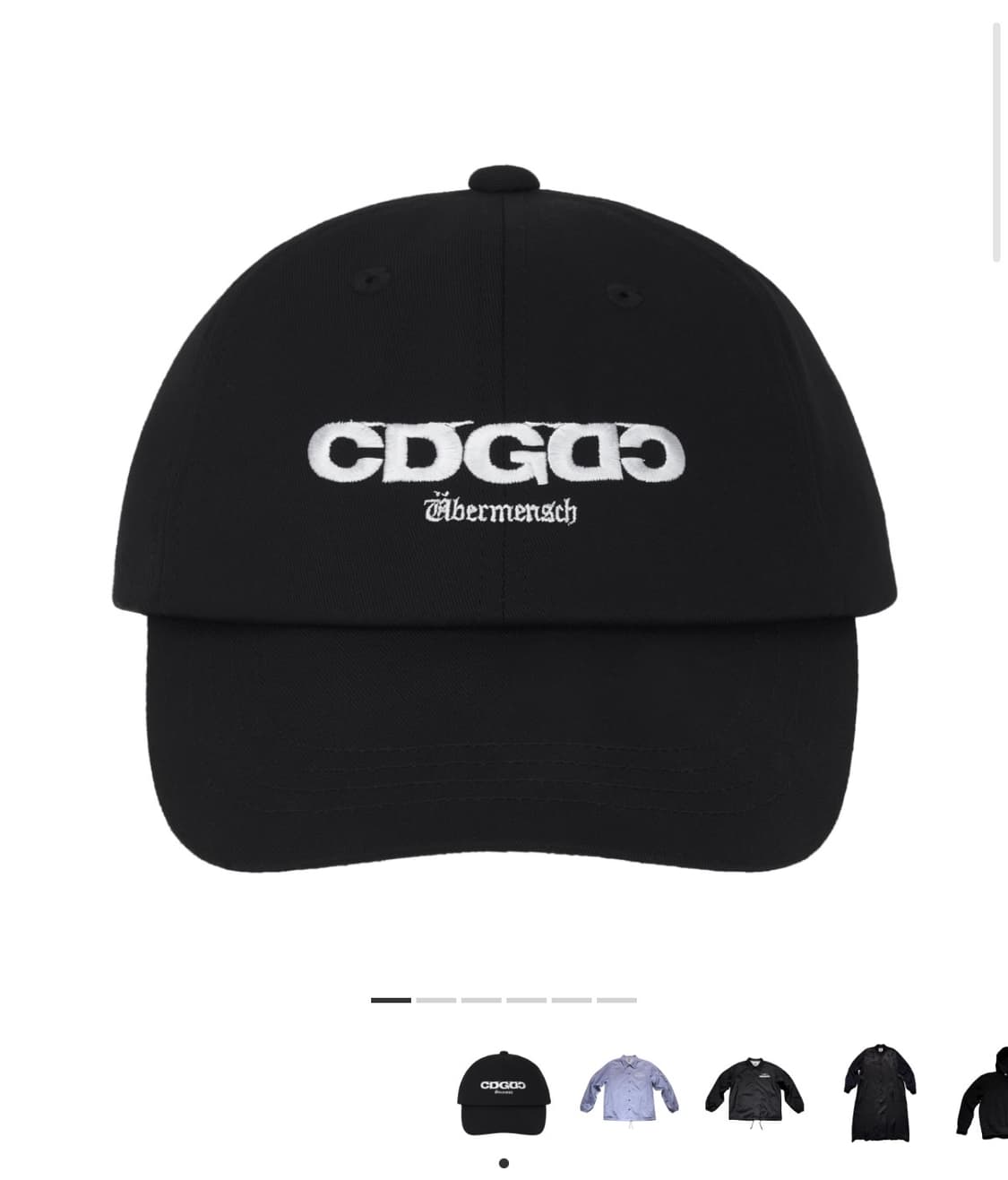 CDG x 지드래곤 위버멘쉬 CDGDC 클래식 캡 블랙 상품이미지1