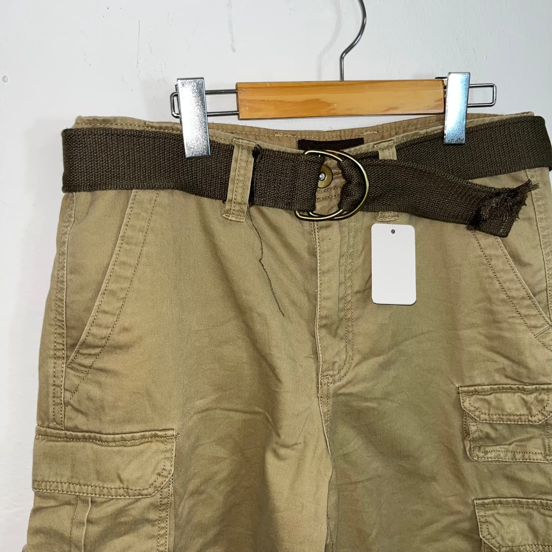 Beige belt bermuda pants 상품이미지4