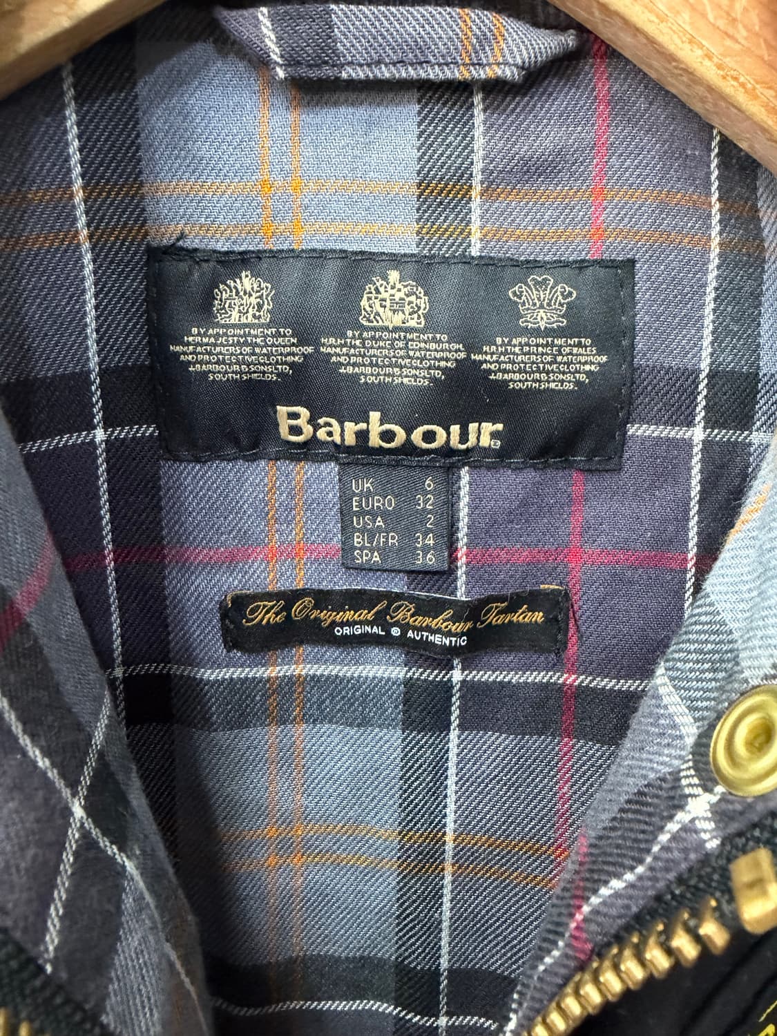 정품) 바버 인터내셔널 새제품급 왁싱 블랙 자켓 XS 상품이미지7