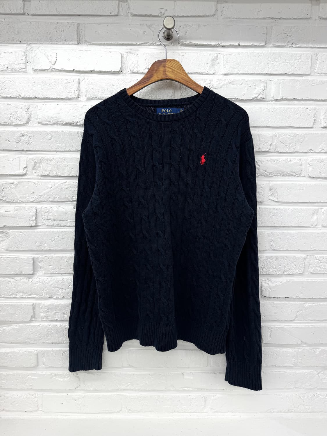 폴로 네이비 케이블 니트 상품이미지3