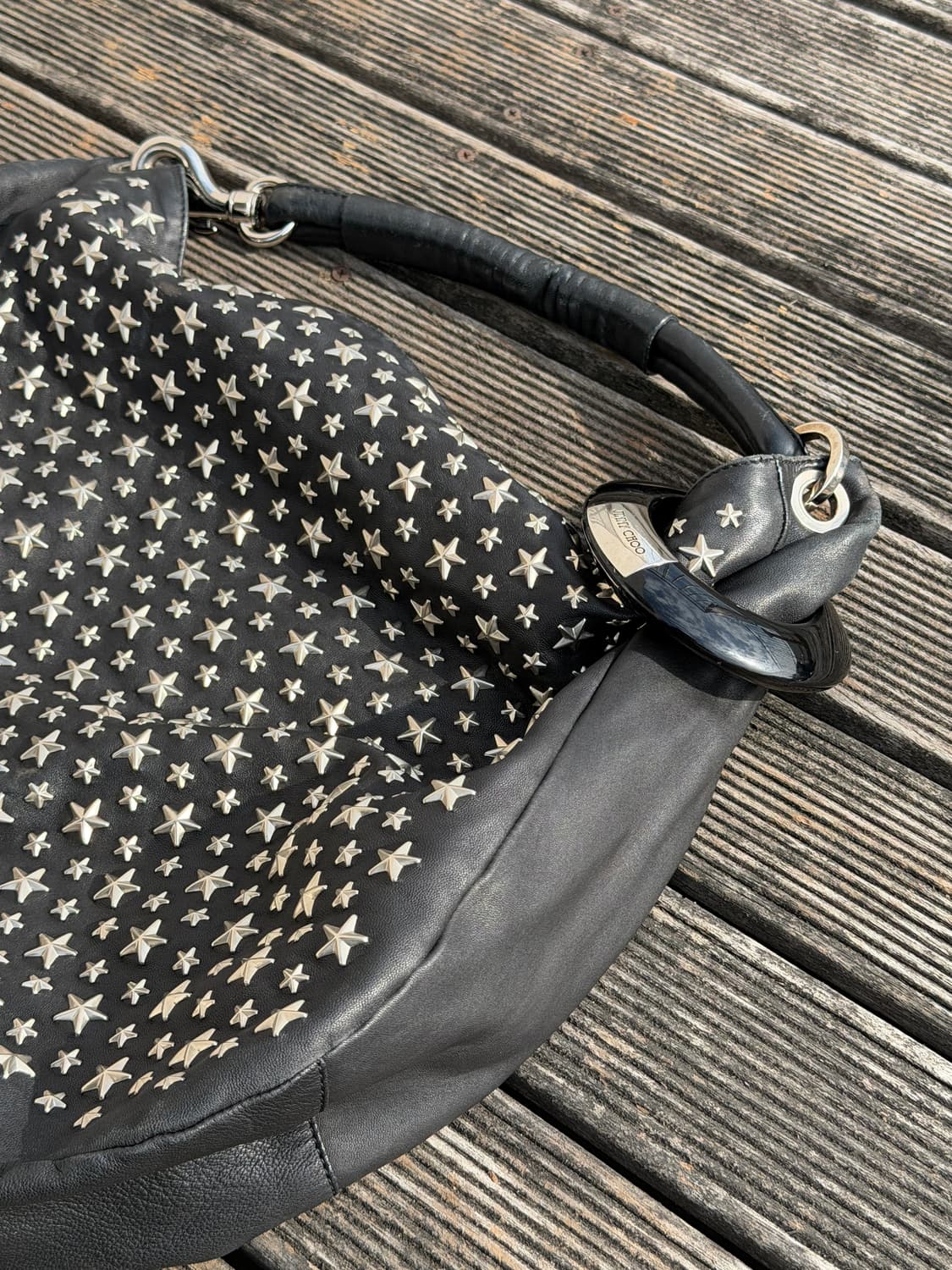 지미추 스타 스터드 레더 호보백 상품이미지5