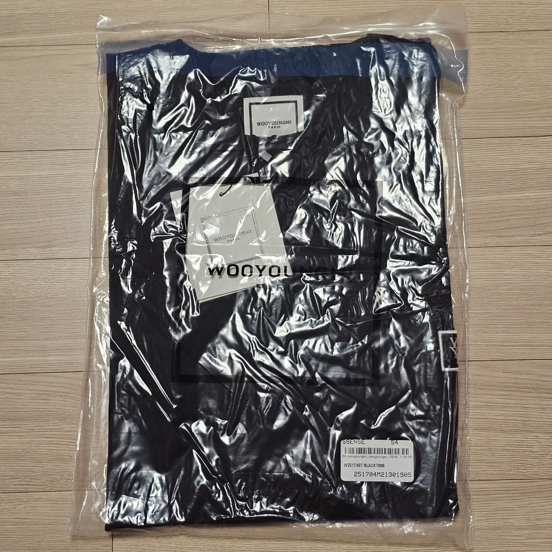 54 새제품) 우영미 코튼 백로고 티셔츠 블랙 25SS XXL 110 상품이미지3