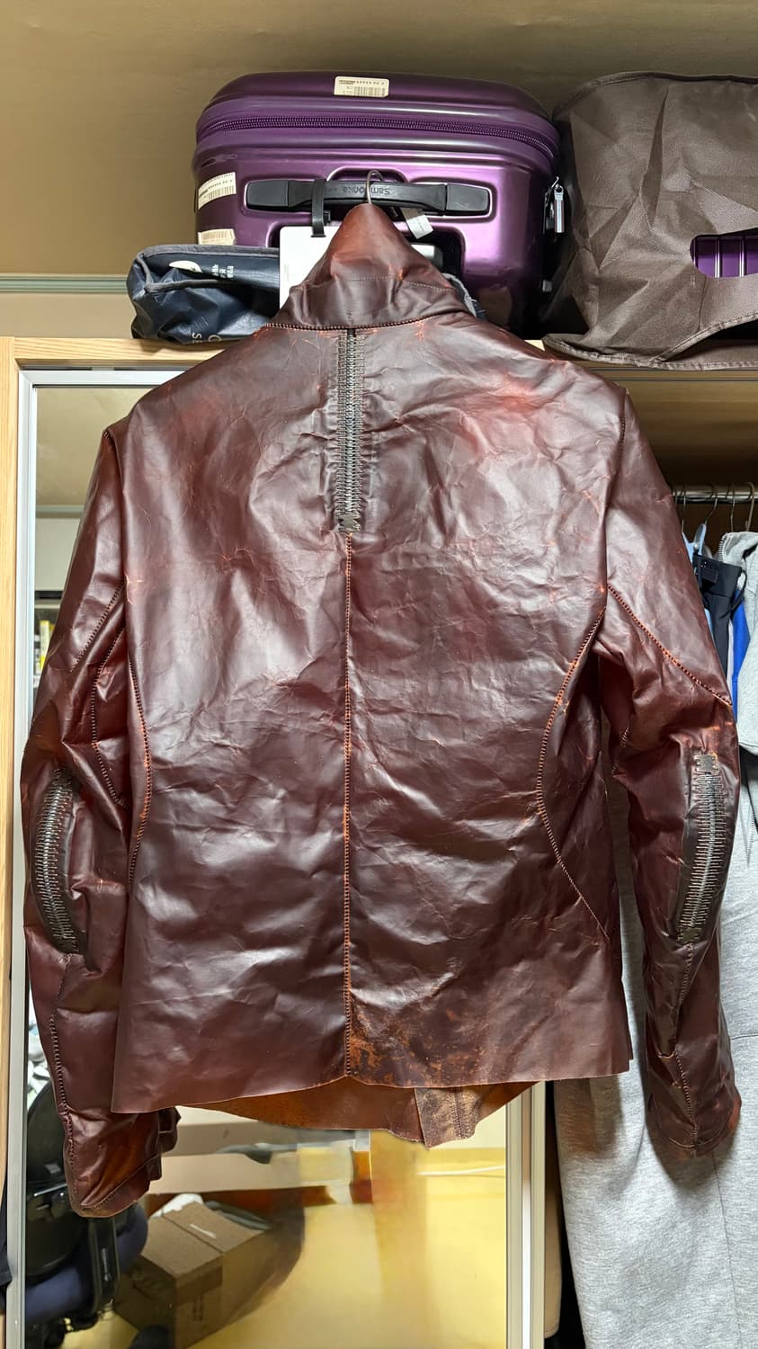 급처 일주일간만 아이작 세럼 isaac sellam 투명 레더 자켓 L 상품이미지6