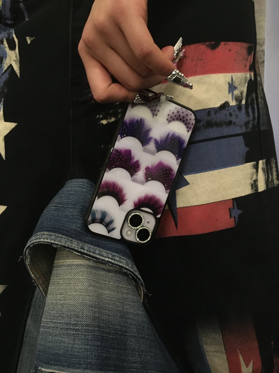 Eyelashes Phone case (Purple) 상품이미지4