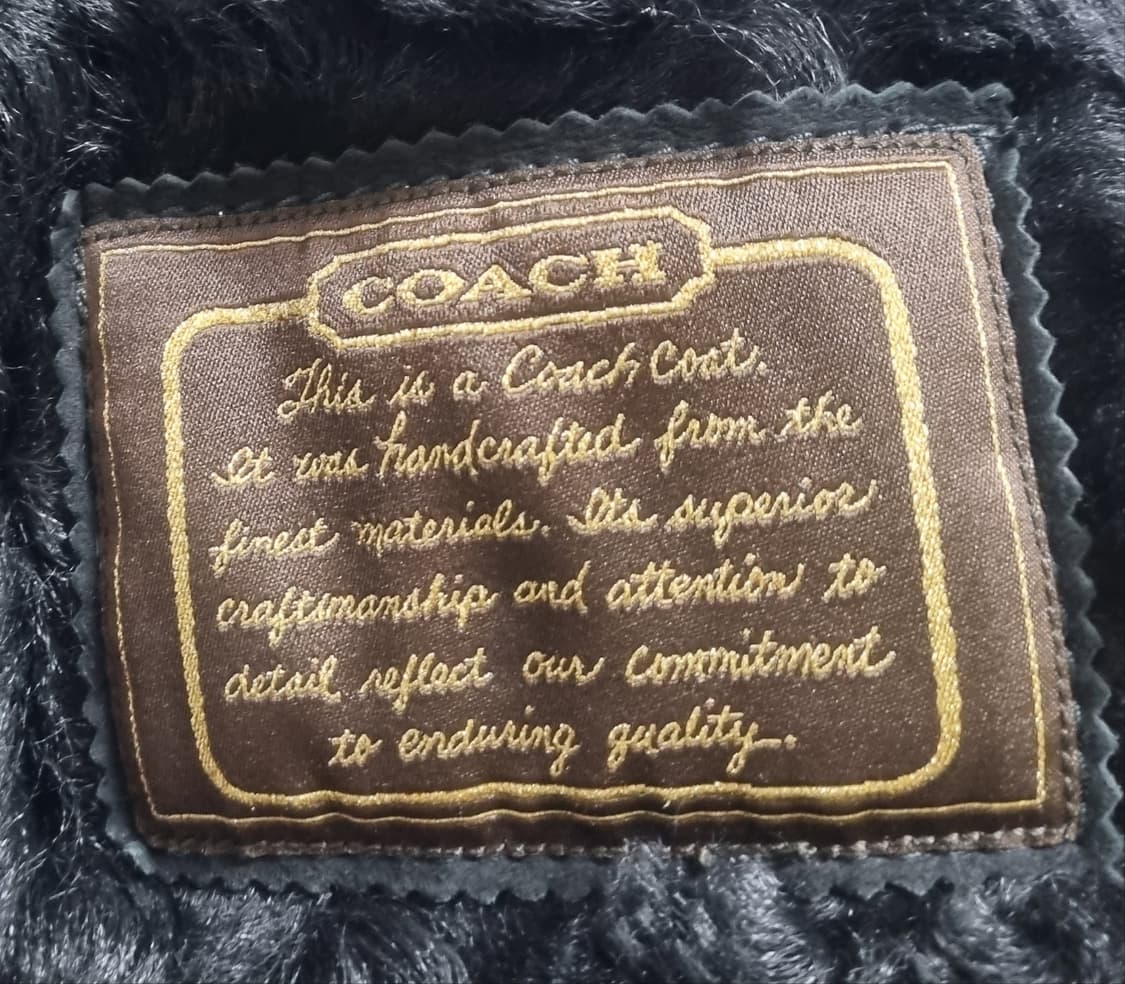 XS (44) 코치 블랙 램 시어링 자켓 (양모,양가죽) 상품이미지4