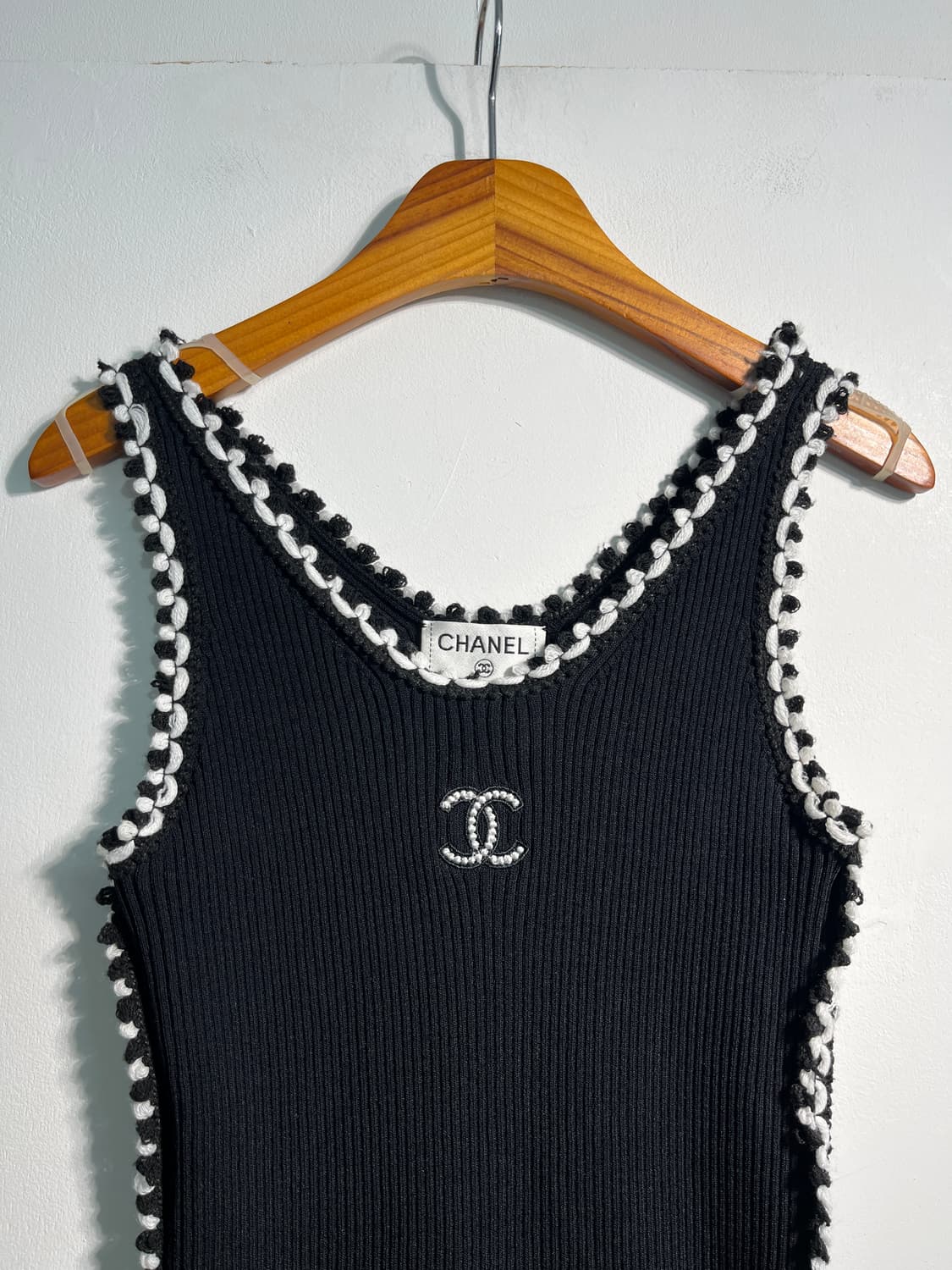 CHANEL 샤넬 로고 니트 미니원피스 s (정품) 상품이미지4