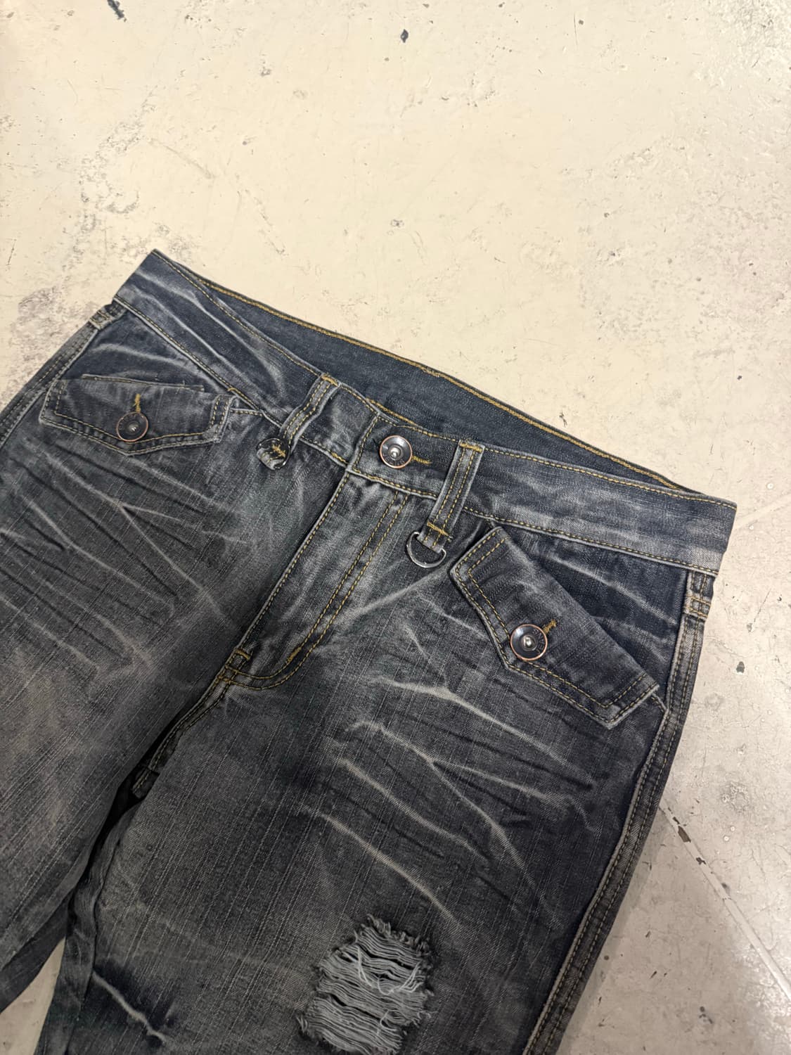 Crack washing damage boots cut pants 상품이미지4