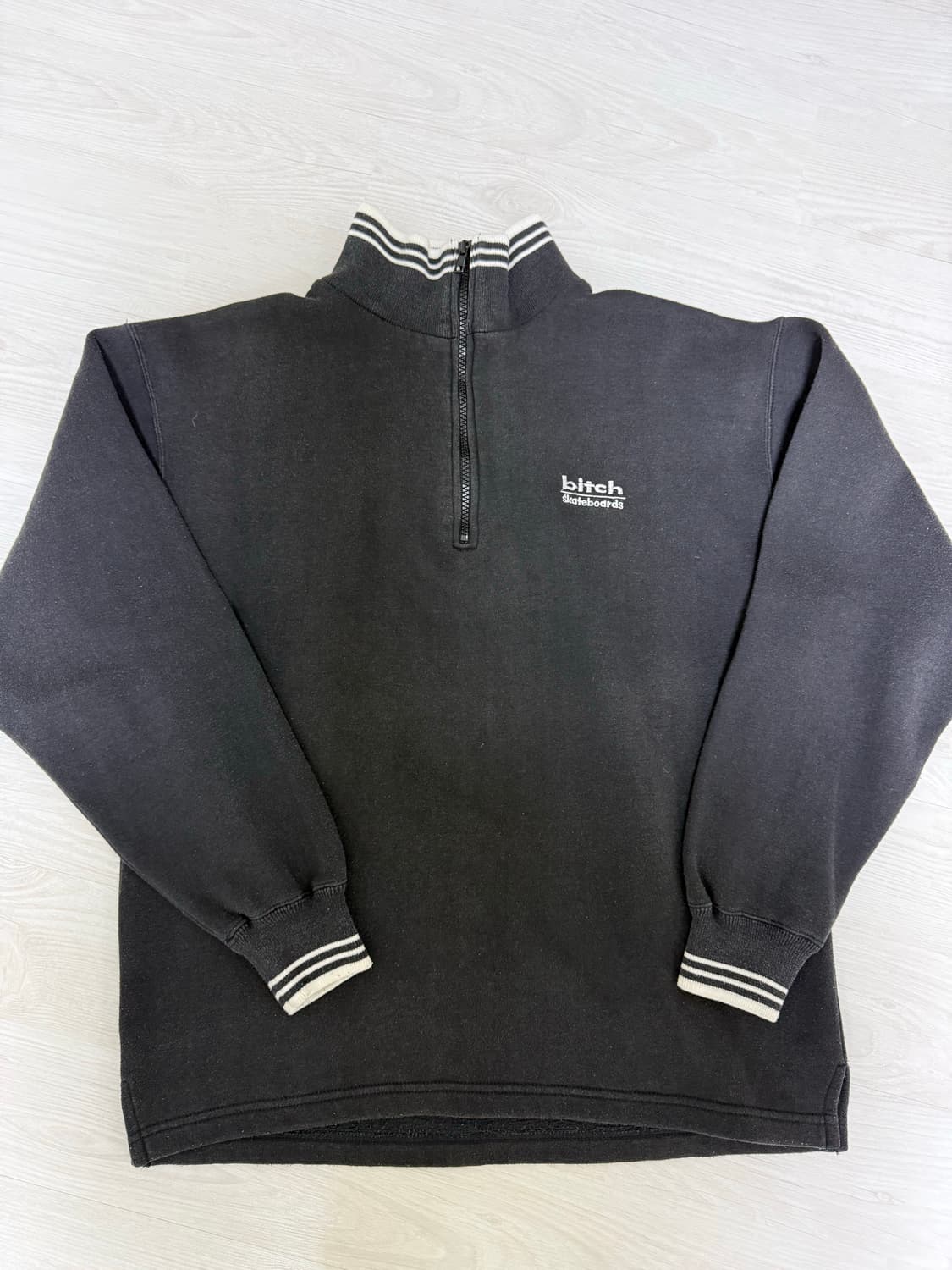 bitch skateboards 하프집업 맨투맨 블랙 L 상품이미지1