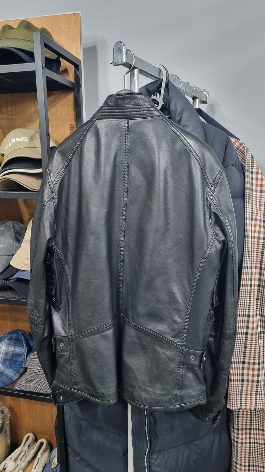 (Massimo Dutti) 블랙 양가죽 리얼레더 자켓 국내100 상태굿 상품이미지3