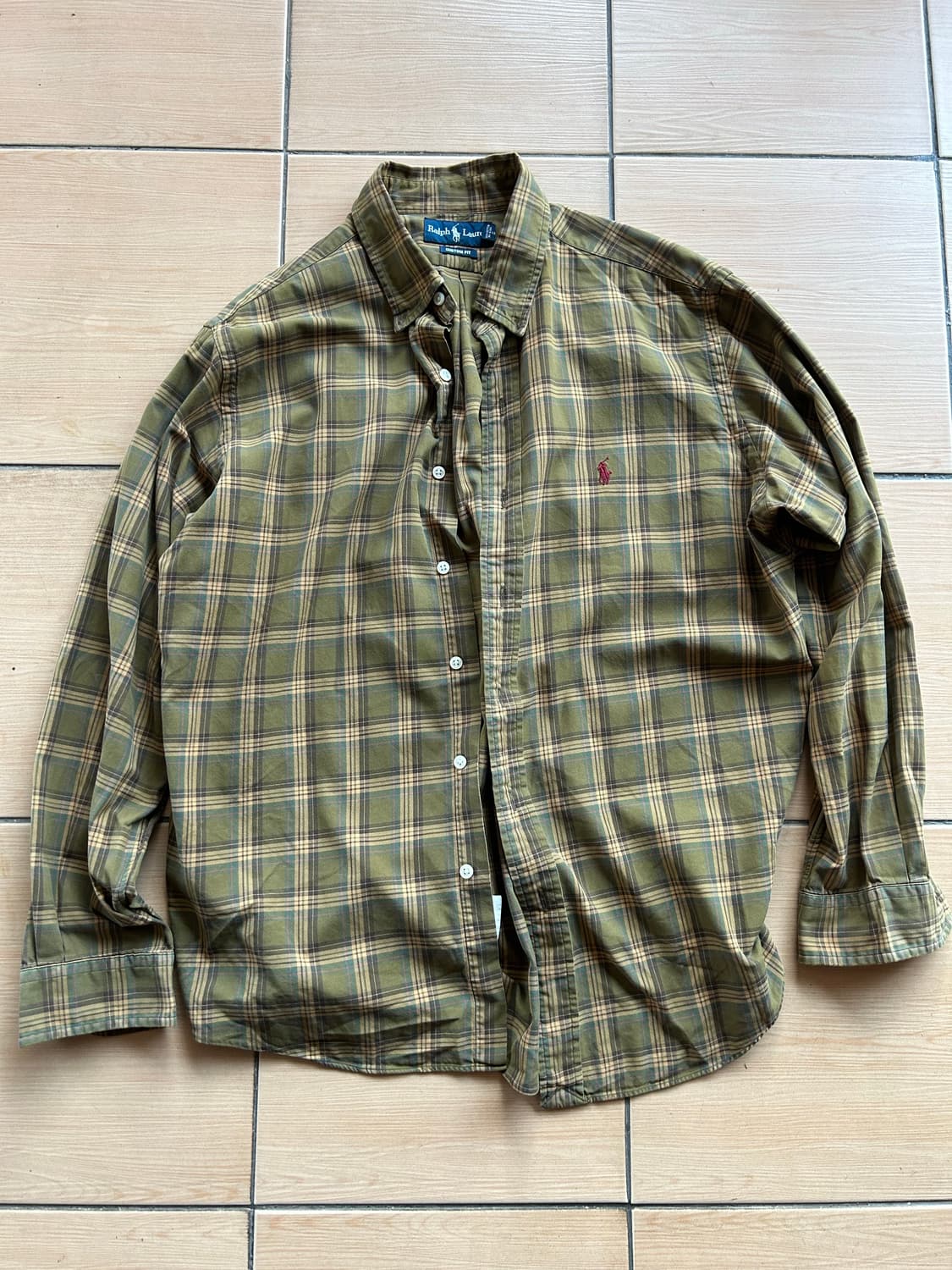 90‘s 폴로 체크셔츠 XL 상품이미지1