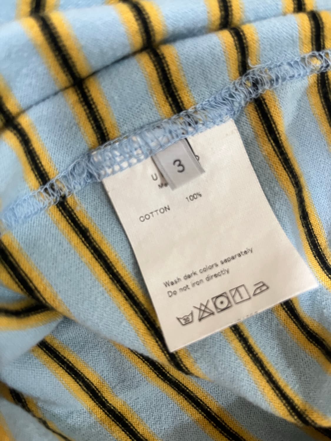 Unused 20aw US1898 보더티셔츠 상품이미지3