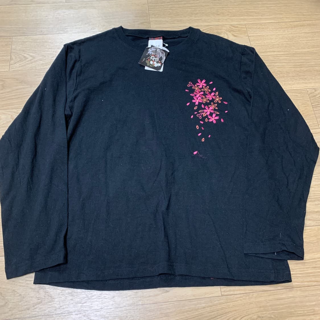 M)일심여경 오리엔탈 자수 티셔츠(새상품) 상품이미지1