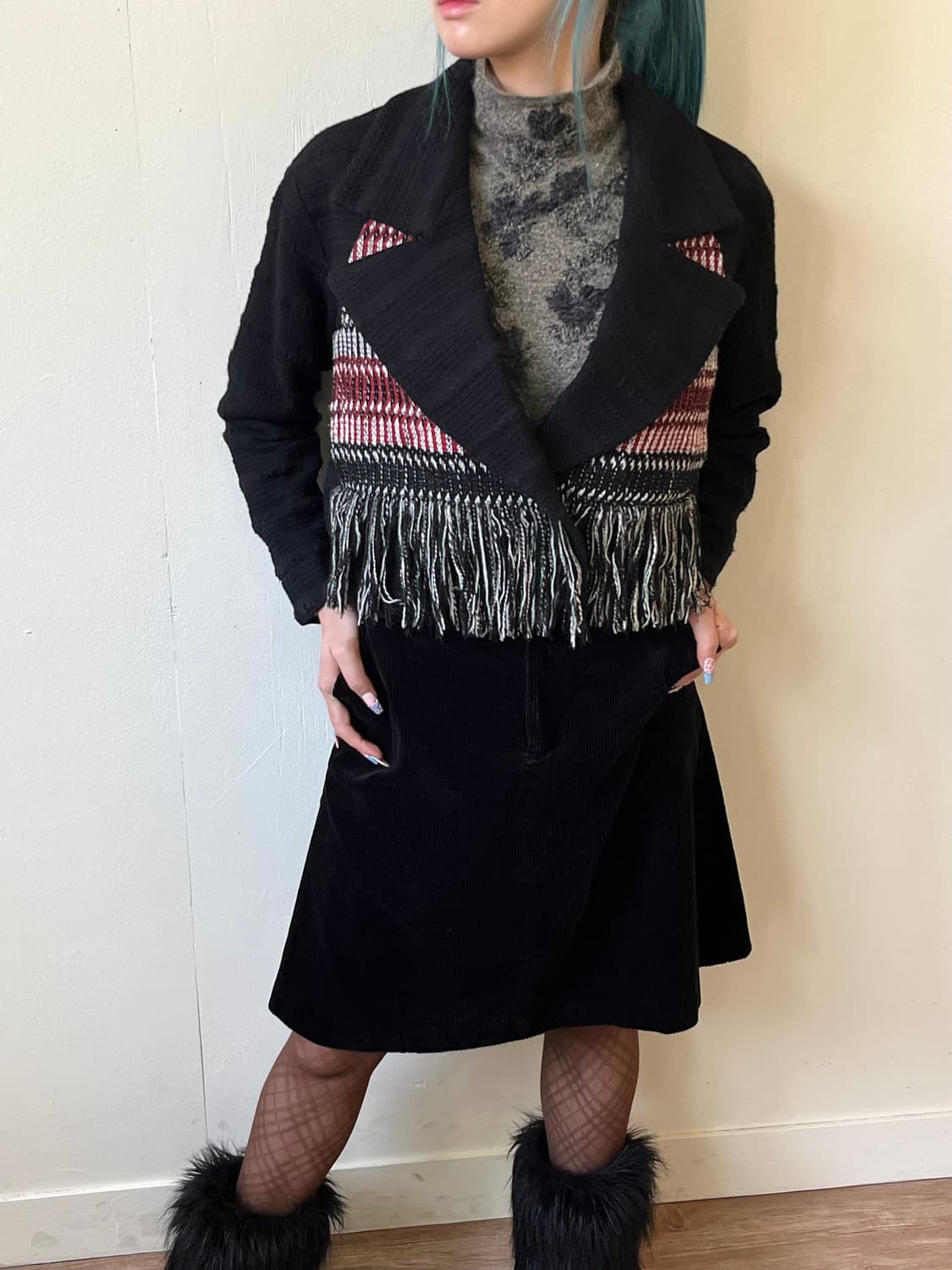 ALBERTO FERMANI 트위드 프릴 크롭 자켓 상품이미지4