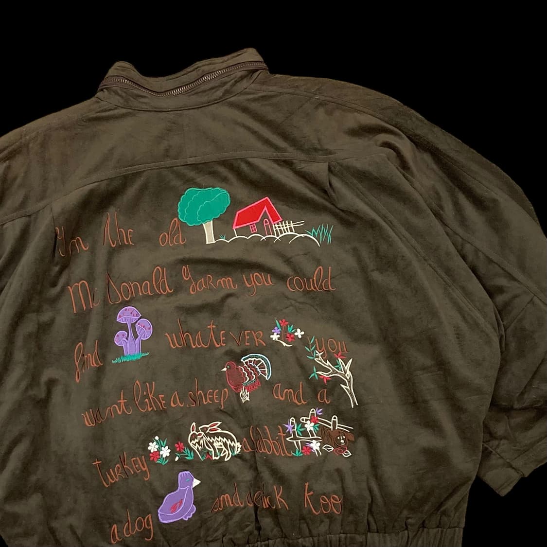 빈티지 브라운 스웨이드 블루종 자켓 상품이미지3