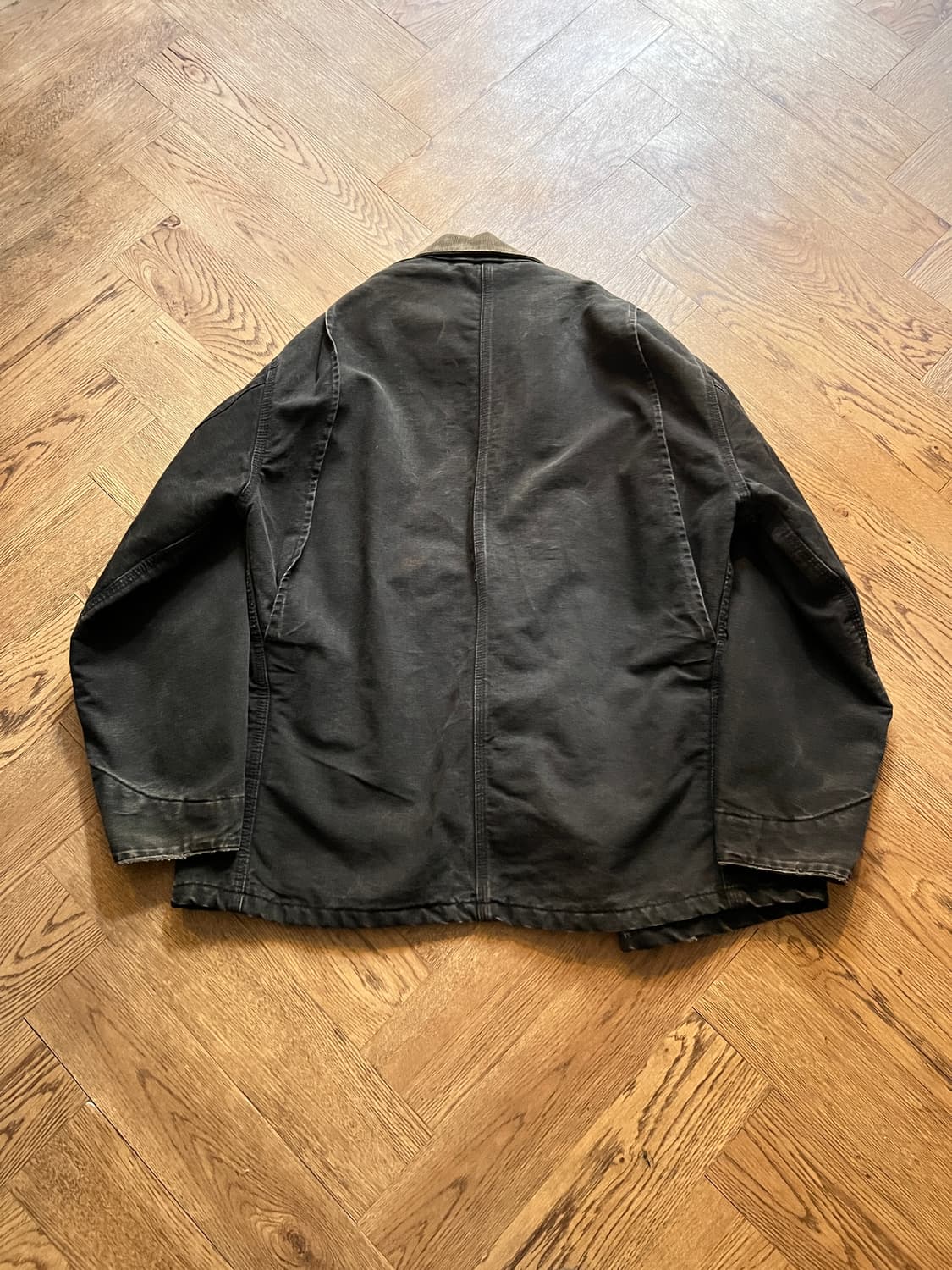 [XL]90's 칼하트 유니온메이드 USA 미시간 블랙 초어 자켓 상품이미지7