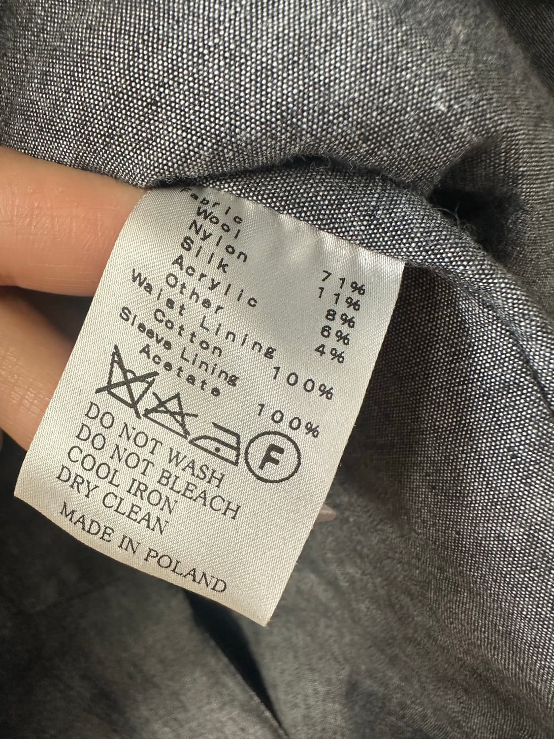 Honnete 양모울 실크 블랜드 코트자켓 (Made in Poland) 상품이미지6