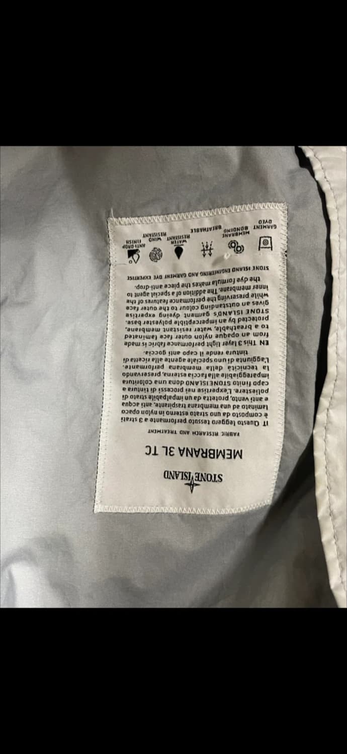 스톤아일랜드 멤브라나 3L TC 자켓 스카이 블루 M 상품이미지3