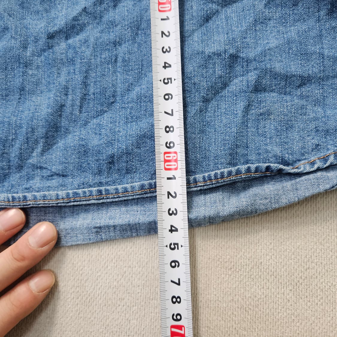 XS 갭 여성 데님 반 버튼업 셔츠 0401Y 상품이미지6