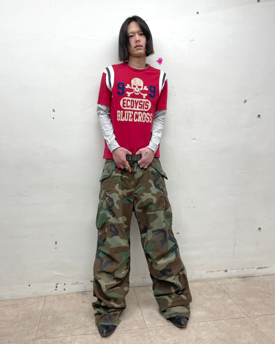  Blue Cross Skeleton Stadium Long Sleeve 상품이미지6