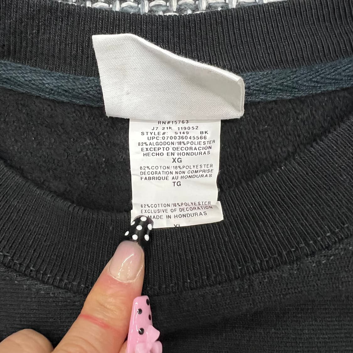 챔피온 리버스위브 블랙 맨투맨 상품이미지3