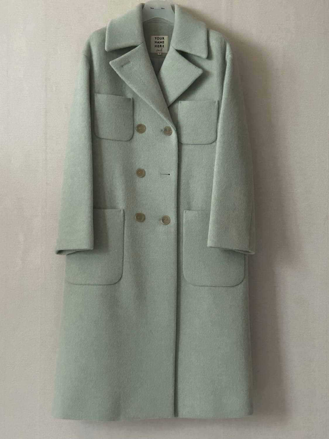 [s] 유어네임히얼 정성이 코트 민트 [한선화, 주지아 착용] 상품이미지6