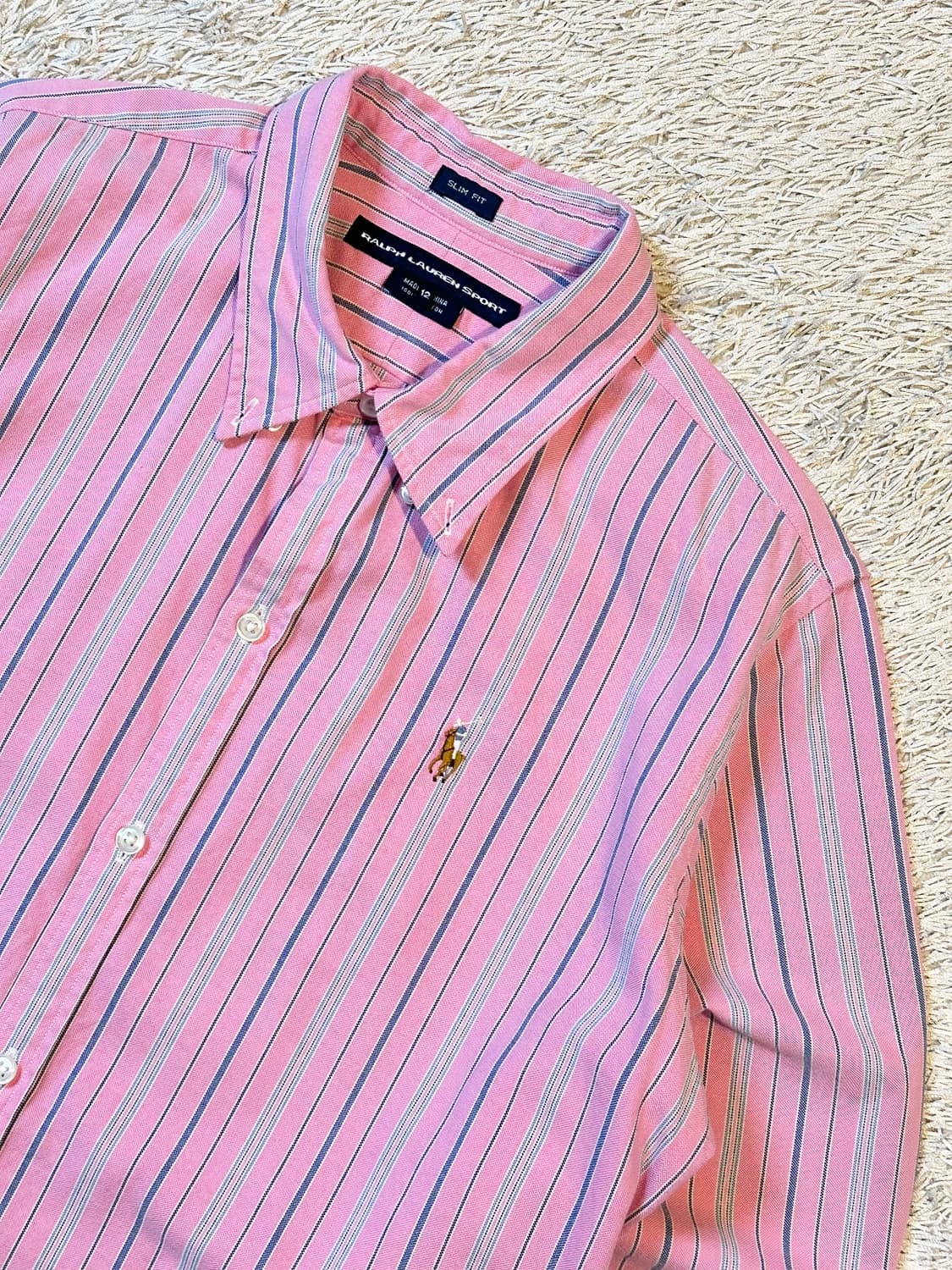 폴로 스포츠 슬림핏 멀티포니 스트라이프 셔츠 핑크 12 상품이미지2