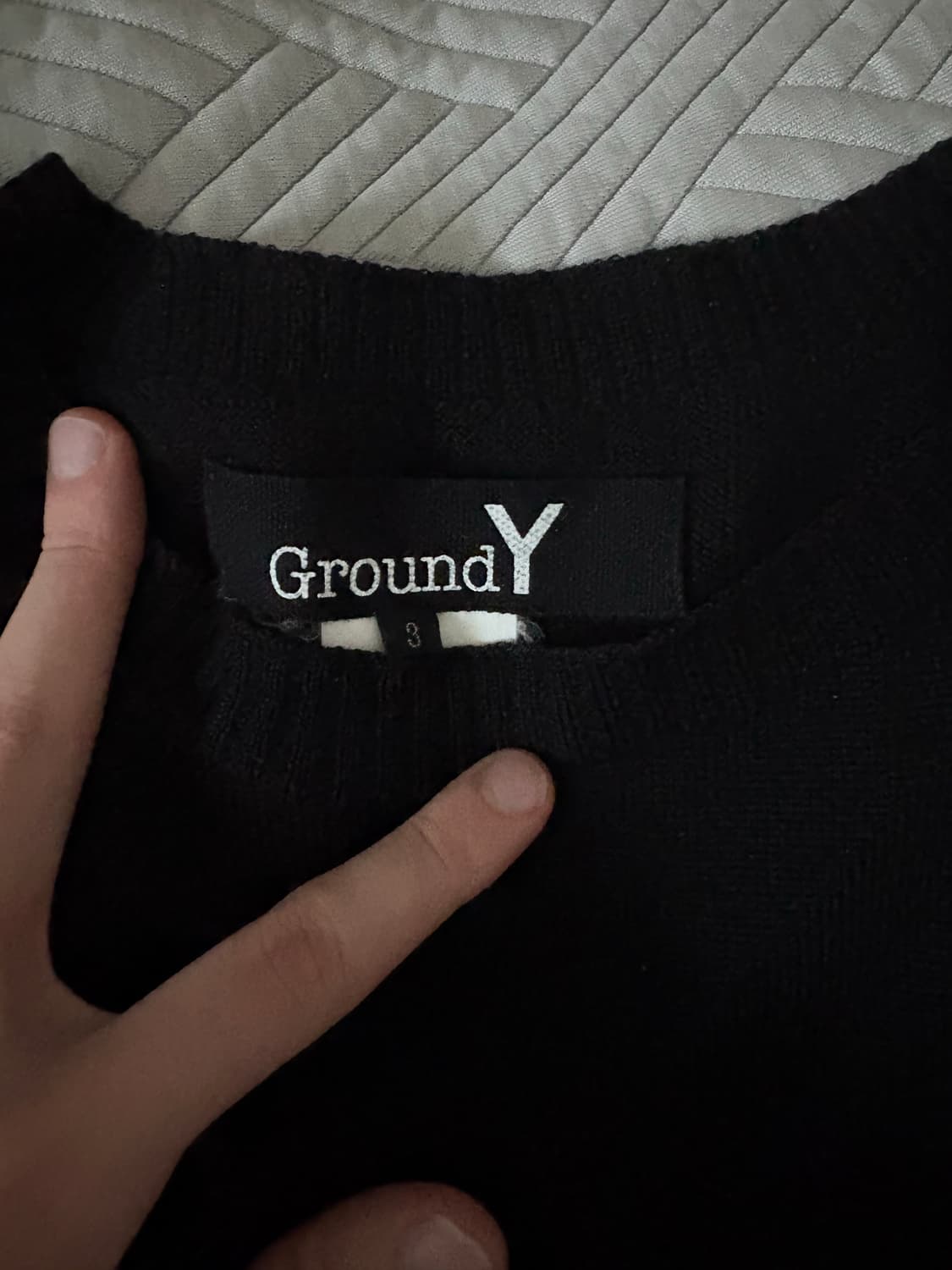 요지 야마모토 컷아웃 니트 상품이미지4