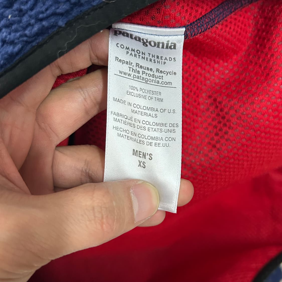 (XS) 파타고니아 네이비 레트로X 파일 플리스 상품이미지6