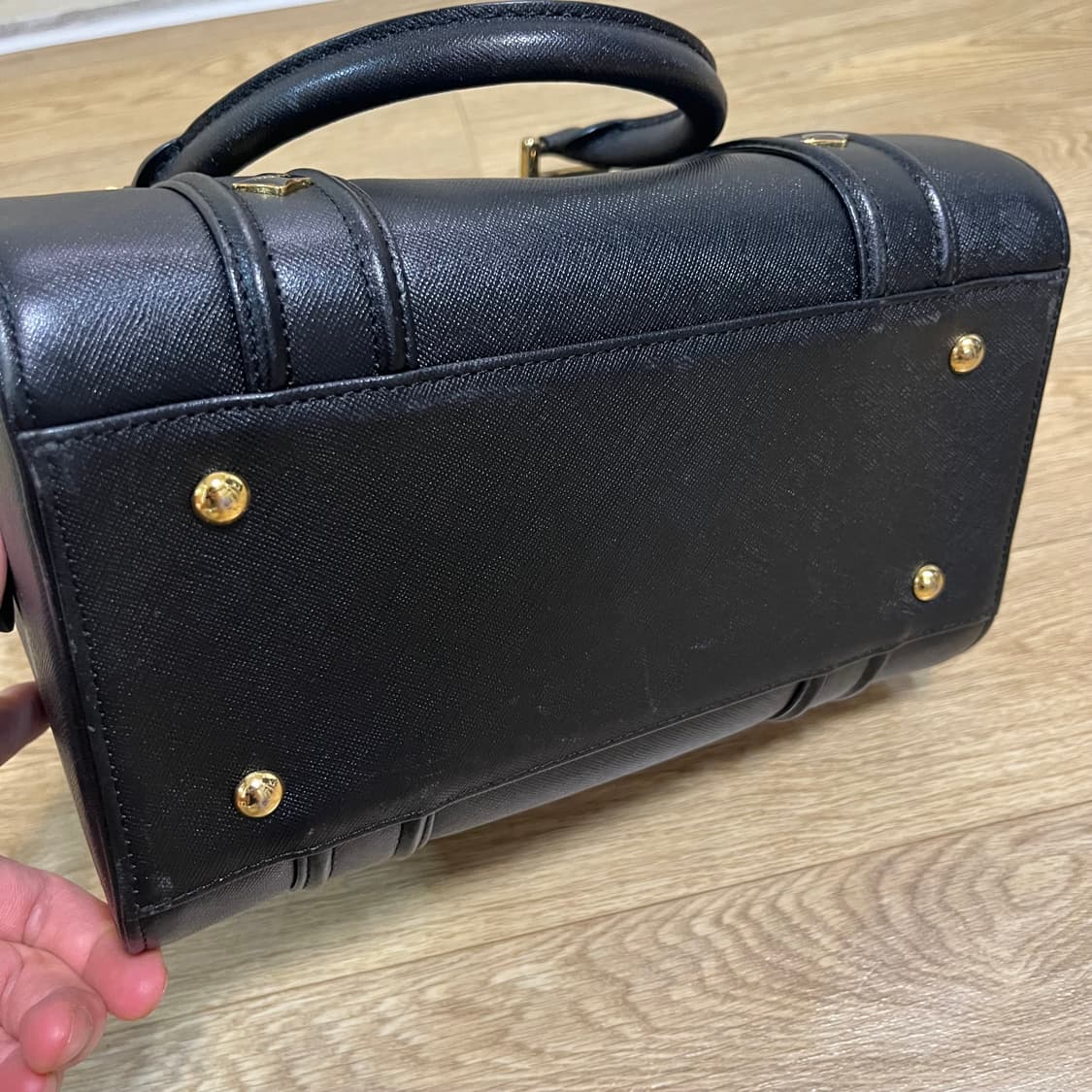 정품/백화점) MCM 사피아노 블랙 보스턴 토드백 토트백 핸드백 가방 상품이미지8