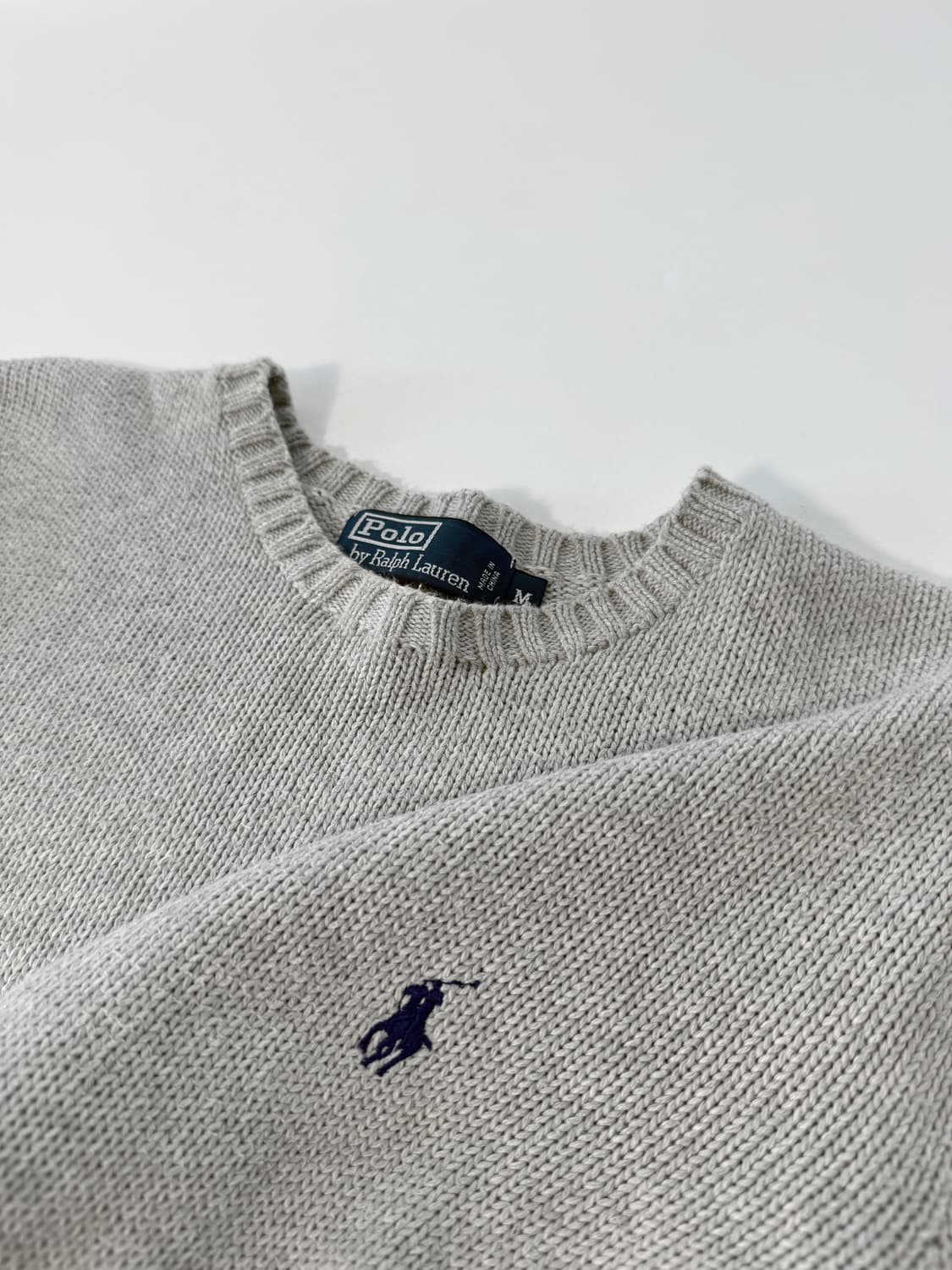 폴로 랄프로렌 루즈핏 그레이 코튼 니트 상품이미지2