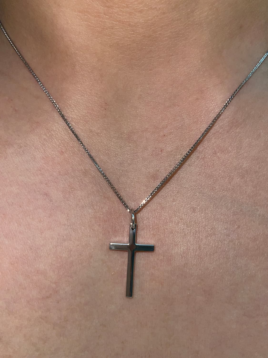 S925 미니 크로스 팬던트 목걸이 상품이미지1