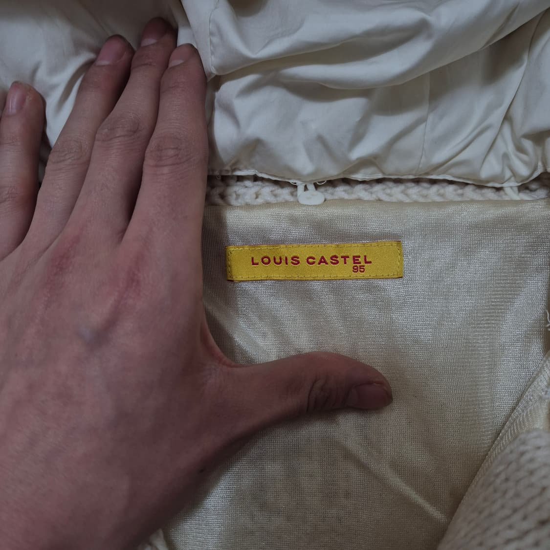 루이까스텔 골프웨어 모직 덕다운 하이브리드 니트 패딩 점퍼 M(95) 상품이미지8