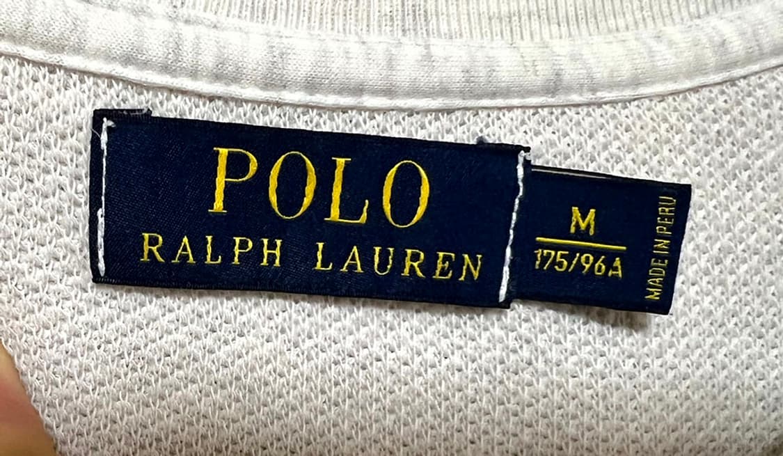 POLO 폴로 남자 와플 맨투맨 라운드넥 춘추복 캐주얼 크림색 L 100 상품이미지3