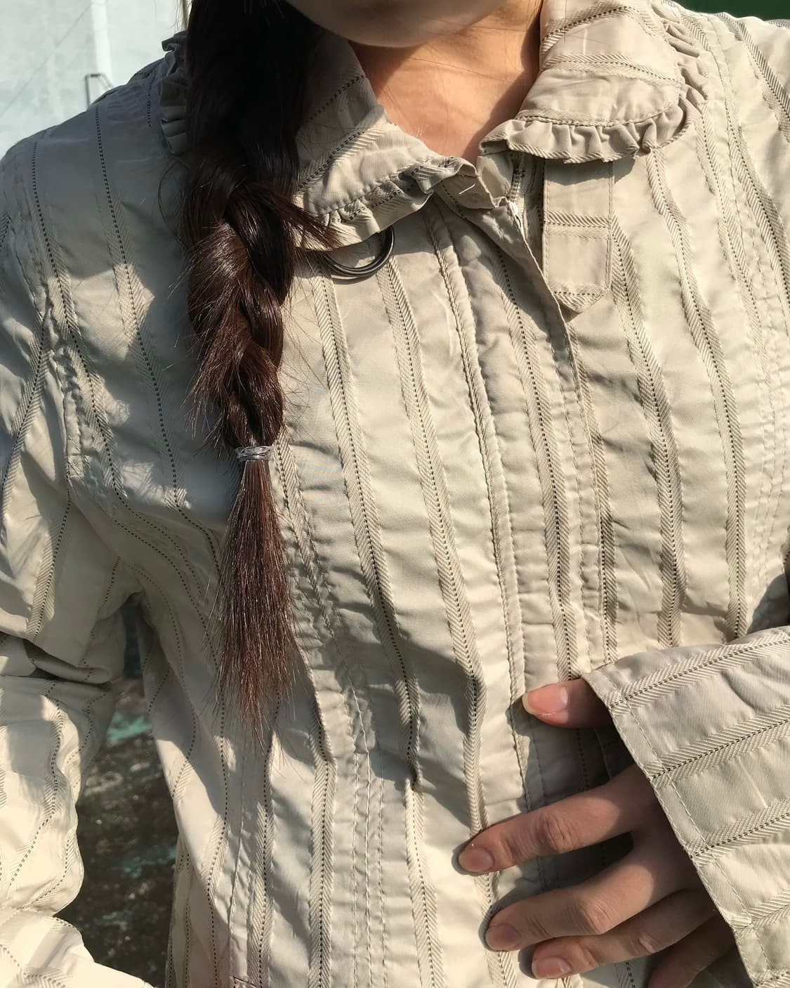 레이스 셔링 집업  상품이미지4