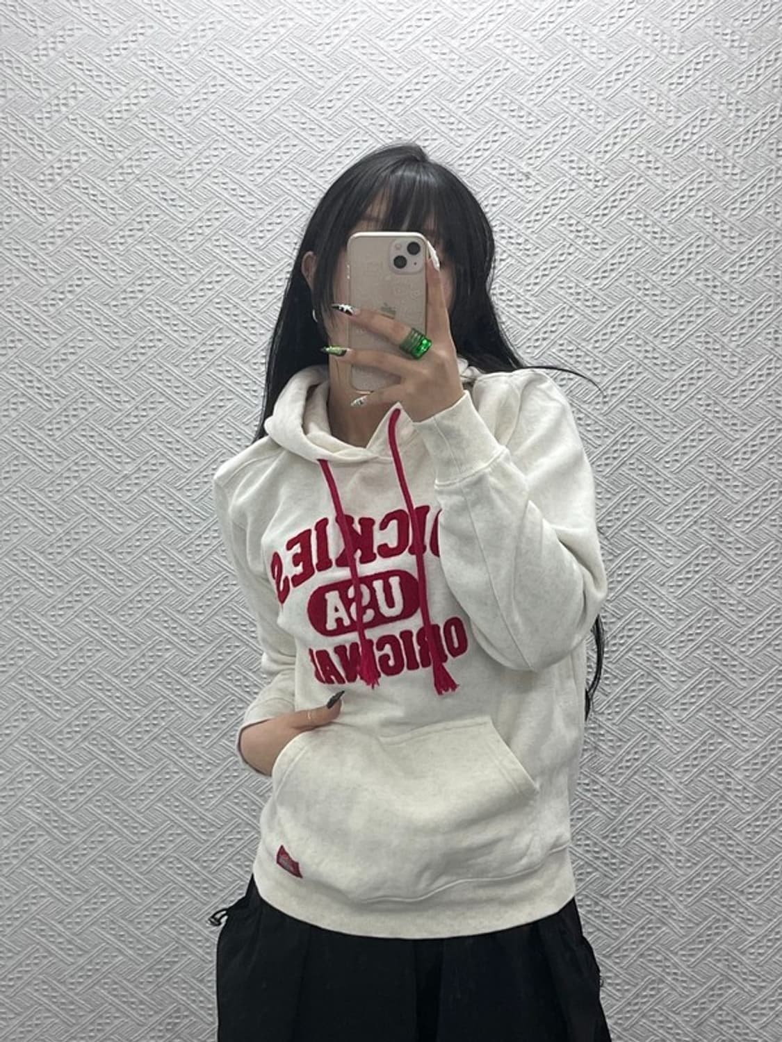 디키즈 올드스쿨 레트로 00's 약기모 후드티 S/M C08603 상품이미지2