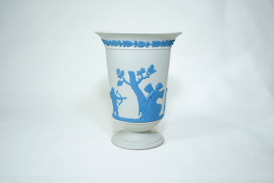 [영국엔틱] 웨지우드 제스퍼웨어 도자기 중형 나팔형베이스_ 화이트 상품이미지2