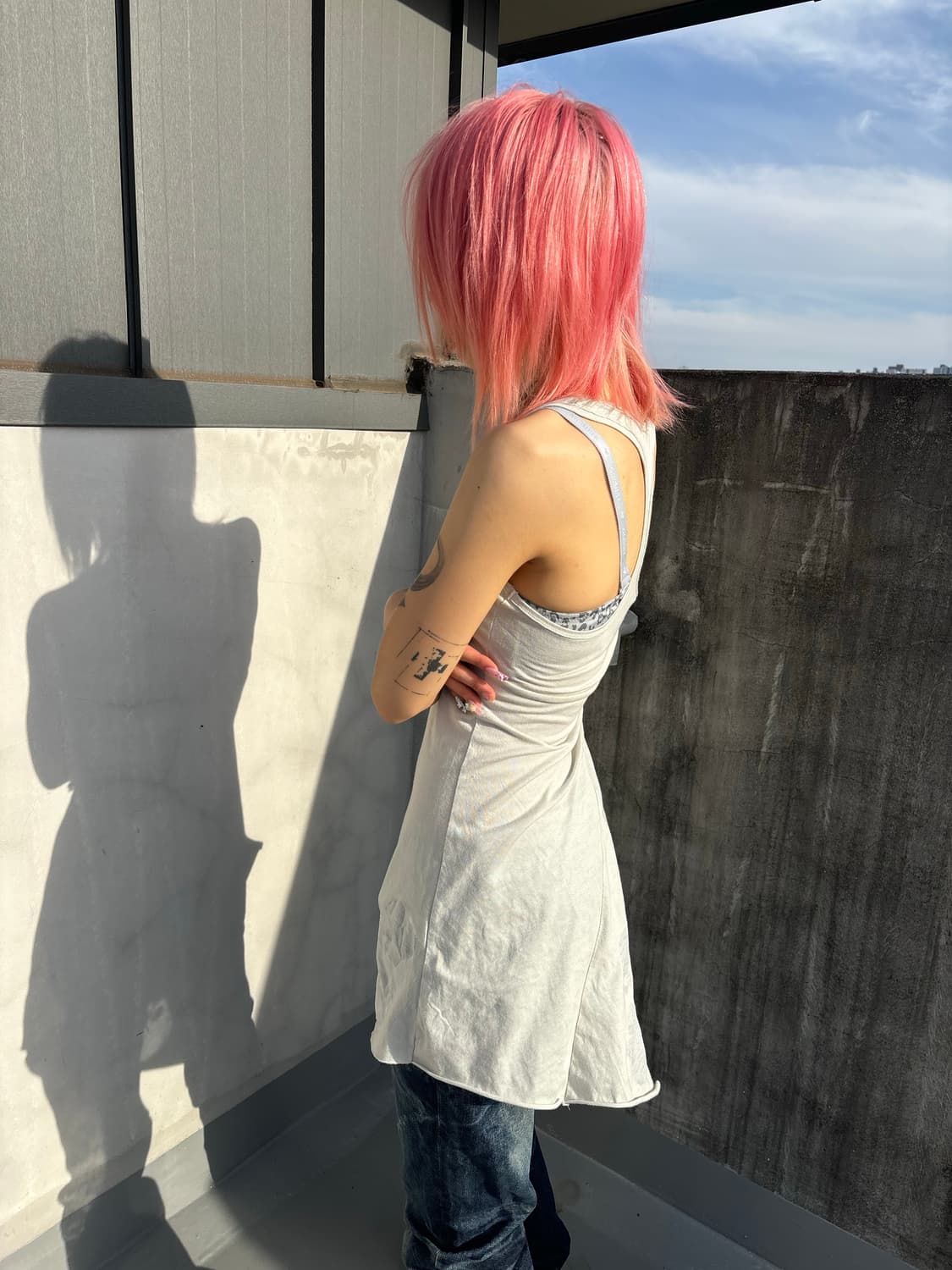 (Japanese vintage) 해골 시스루 나시탑 갸루 상품이미지6