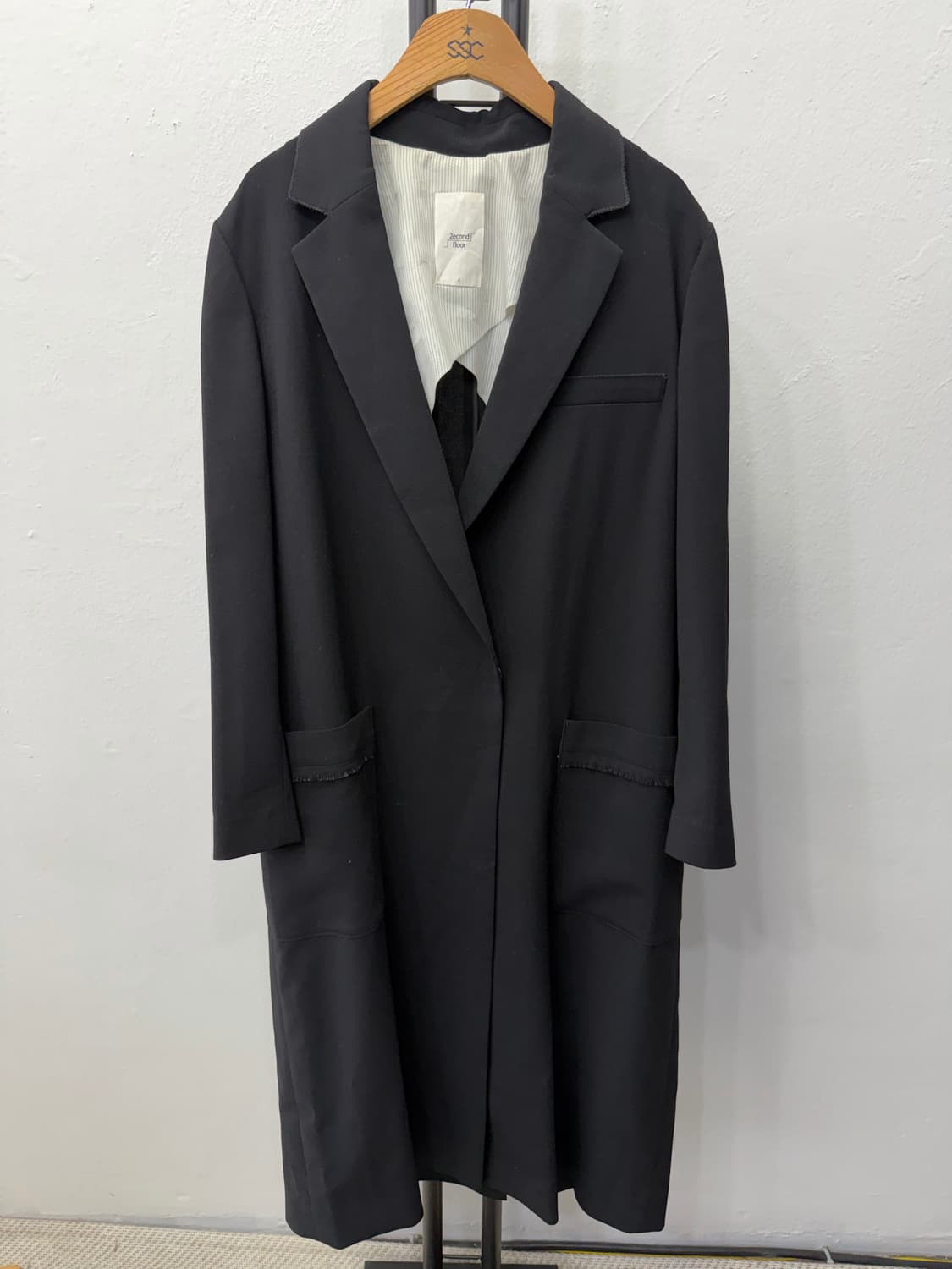 정품) 2nd floor 세컨플로어 블랙 롱자켓 66 상품이미지1