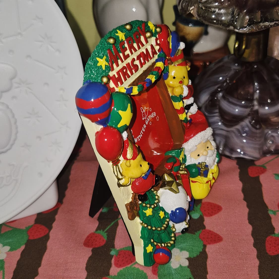 레트로 크리스마스 선물 테디베어 액자 상품이미지6