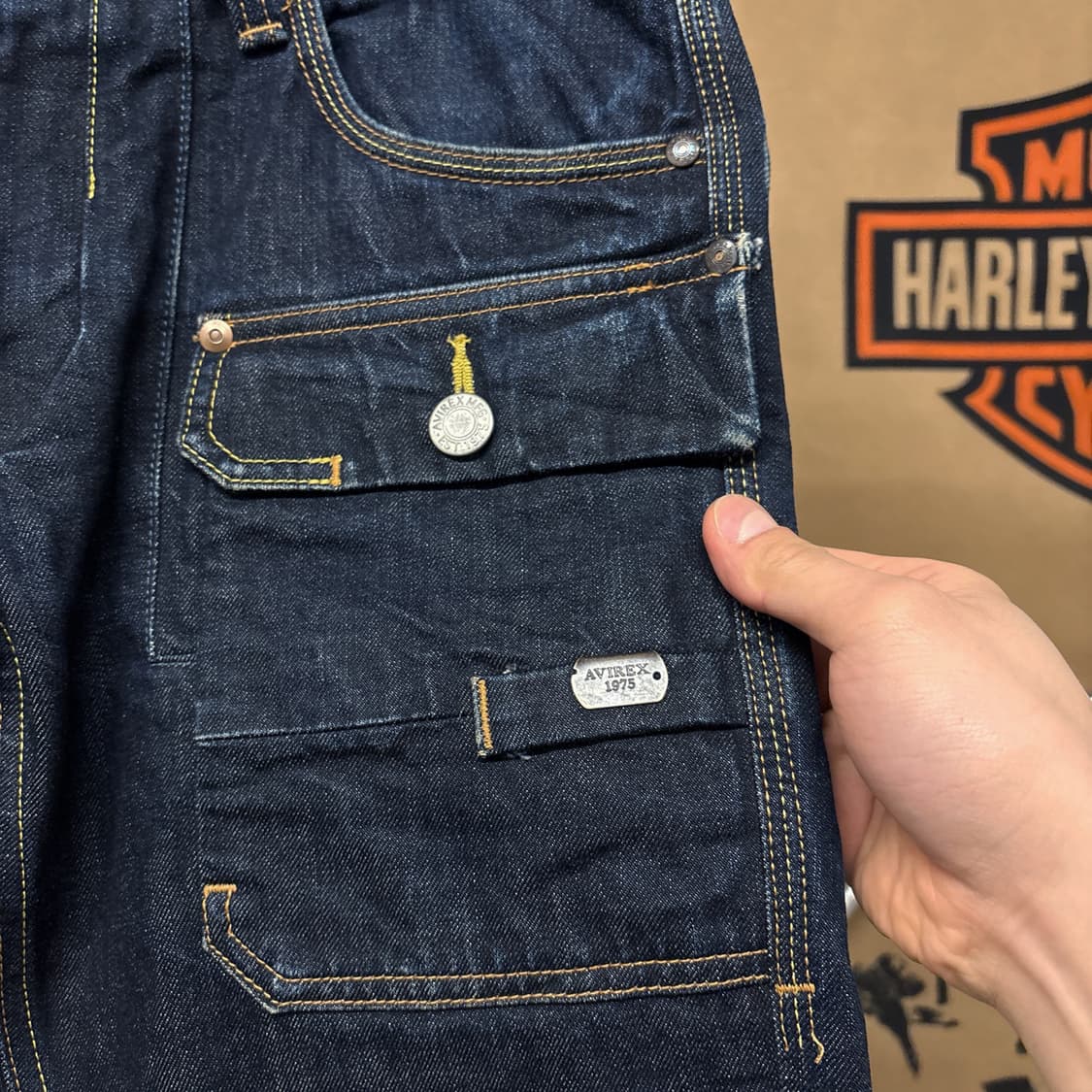 00s 아비렉스 Y2K 밀리터리 베이스 멀티포켓 데님팬츠 N997   상품이미지6