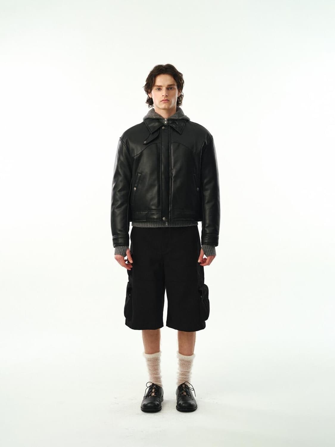 문선 비건레더 푸퍼자켓 2 L 사이즈 상품이미지1