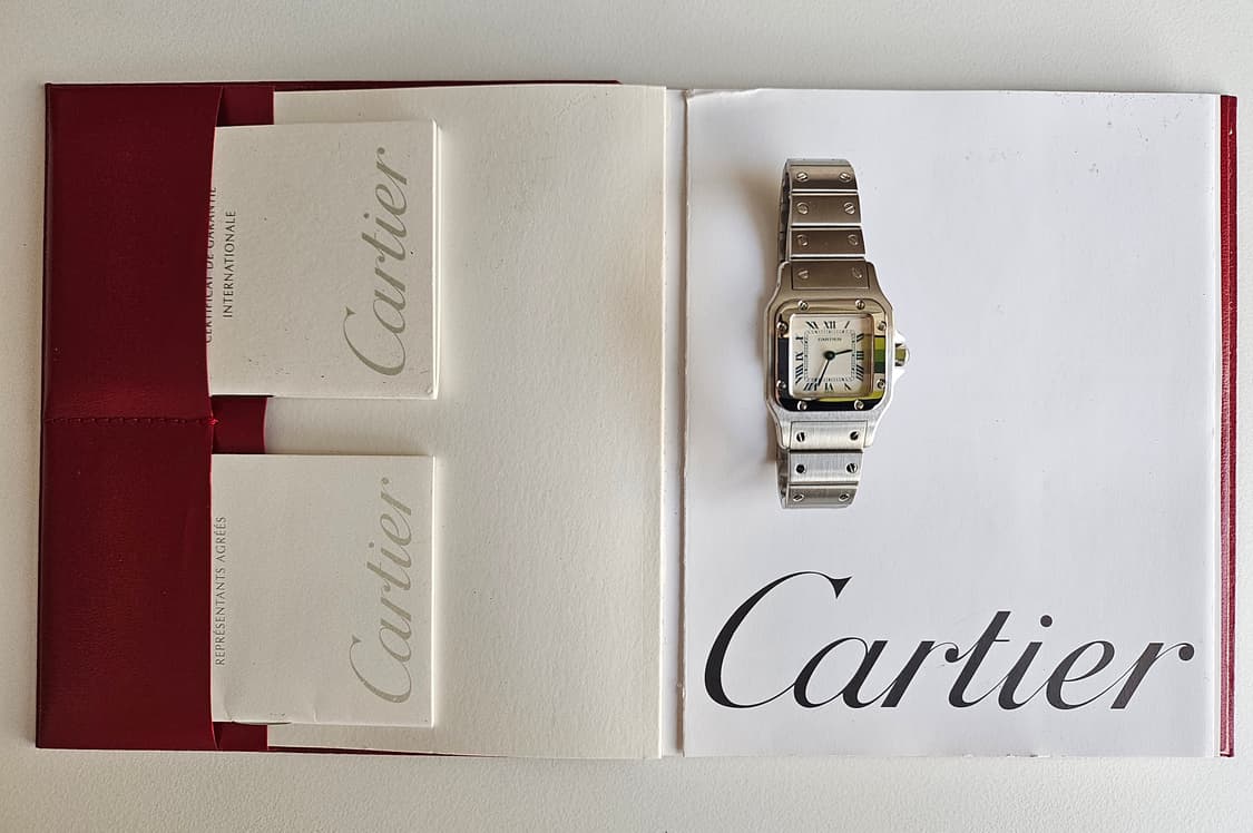까르띠에 산토스 갈베 스틸 쿼츠 스몰 상품이미지6