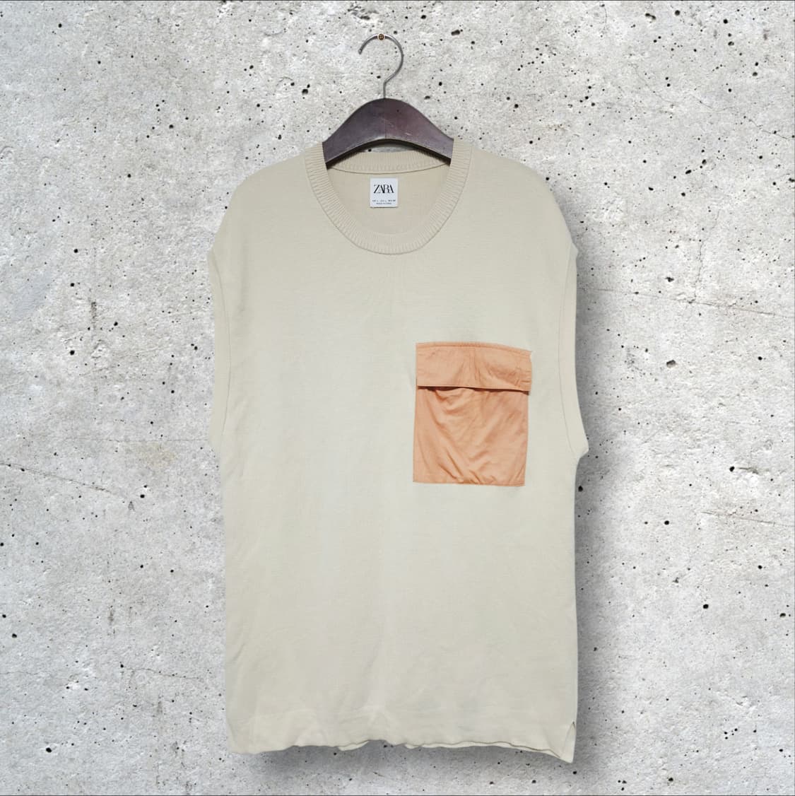 자라 포켓 배색 니트 조끼 (100/L) 상품이미지1